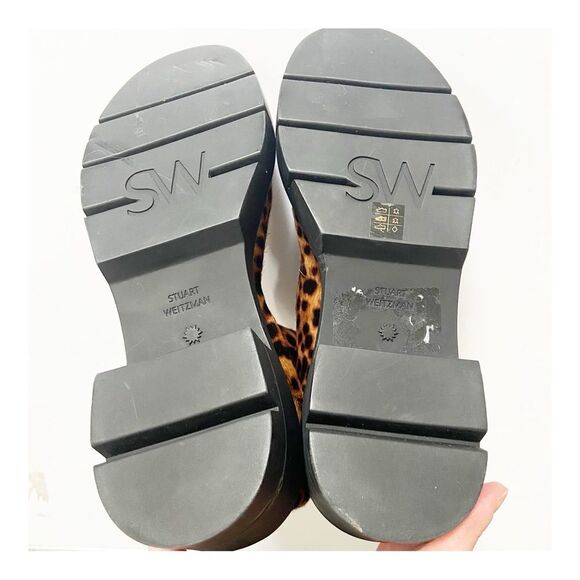 Stuart Weitzman Norah Leopard Pony Hair Boots size EU36.5 US6 - Picture 10 of 12